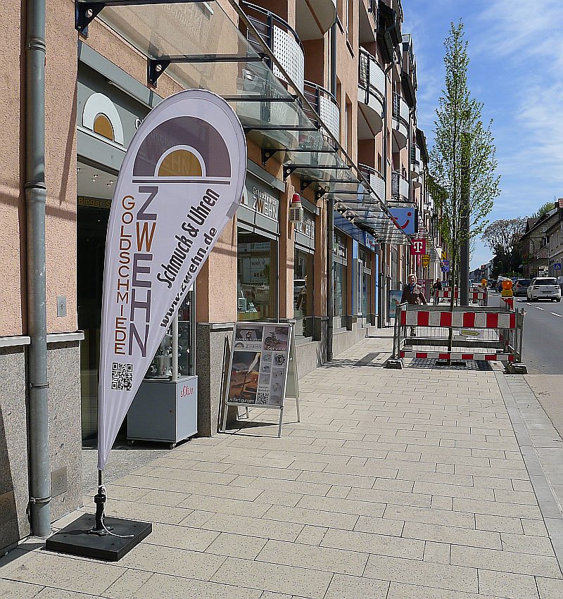 Baustelle Gehweg Binger Strasse 60 in Ingelheim